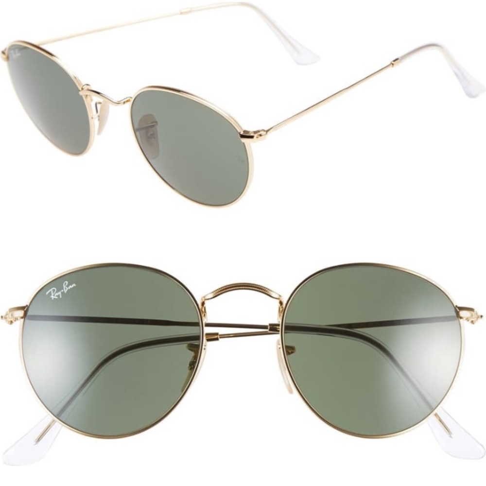 Ray-Ban Icons 50mm Round Metal Sunglasses
